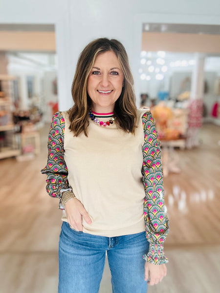 Floral Patchwork Sweater