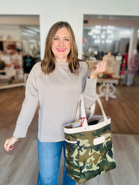 Scuba Top in Ash Mocha