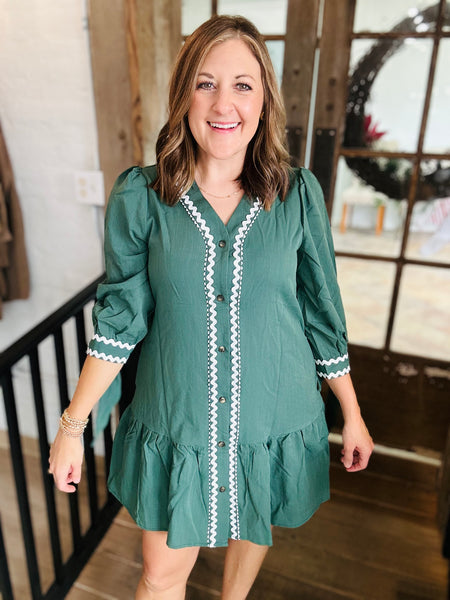 Canton Dress in Olive