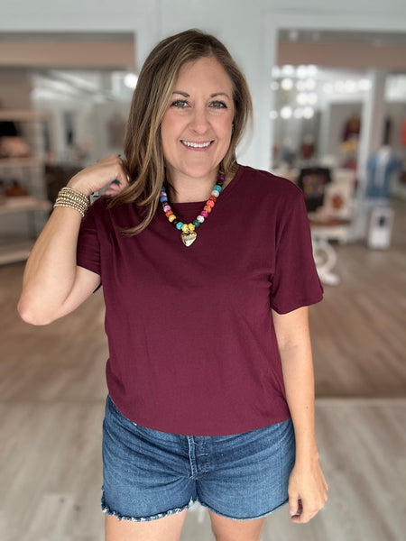 Basic Top Burgundy