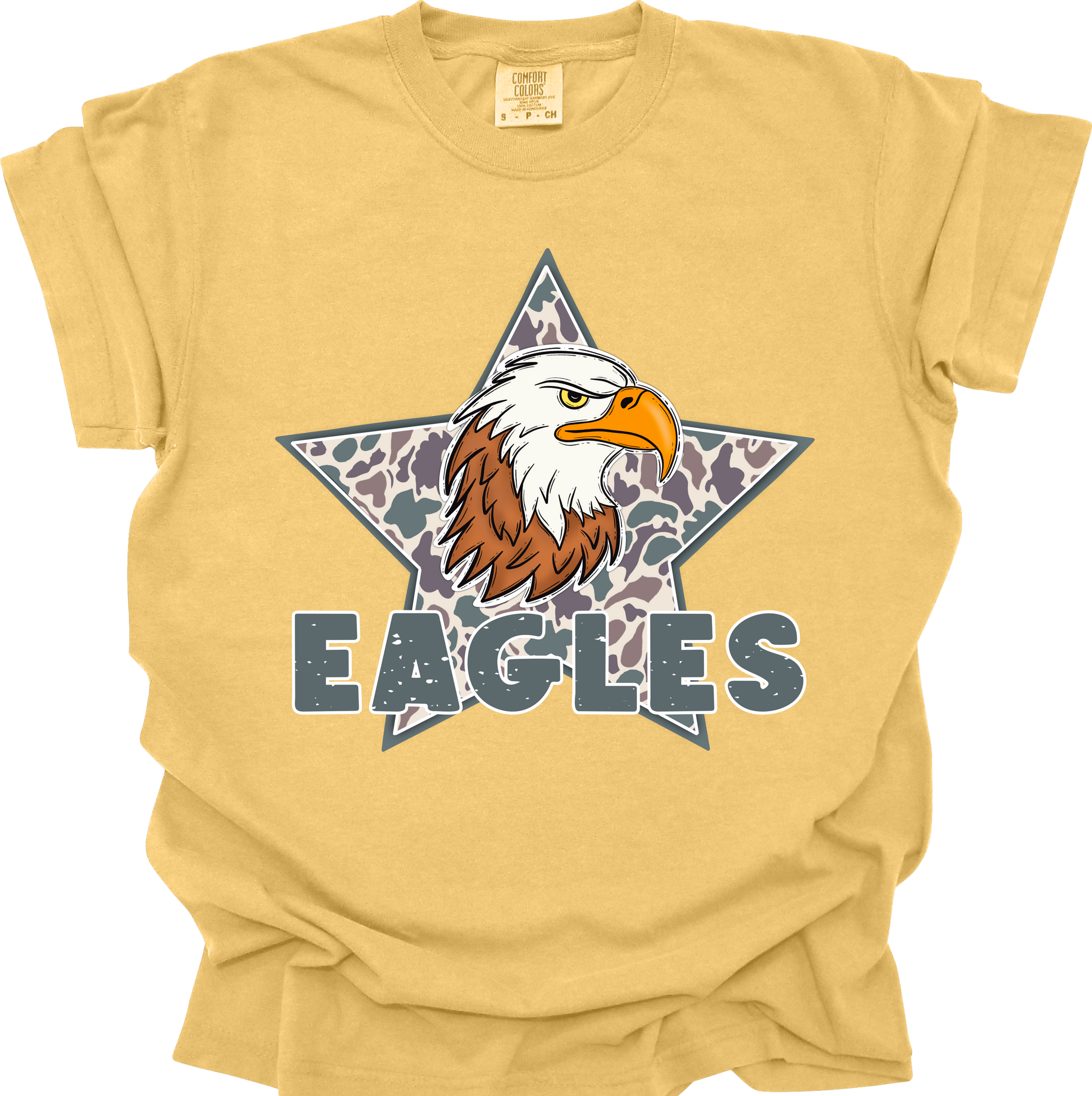 Camo Eagle on Yellow