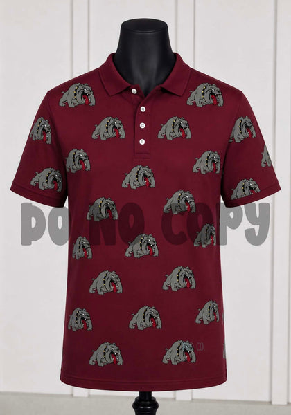 Stadium Lights Performance Polo - Maroon Bulldogs
