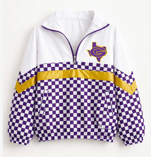 Granger Lions Checkered Pullover