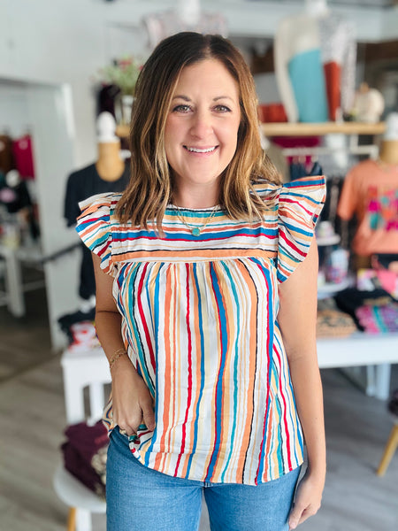 Serape Stripes Top