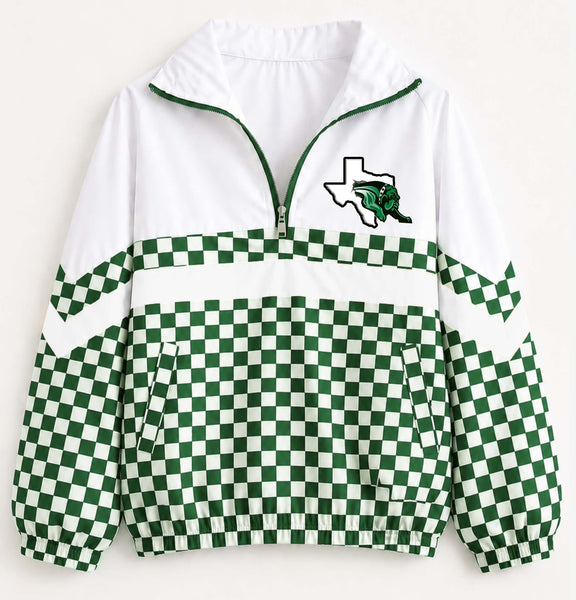 Burnet Bulldogs Checkered Pullover
