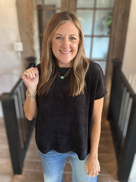 Black Chenille Top