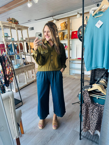 Olive Knit Top