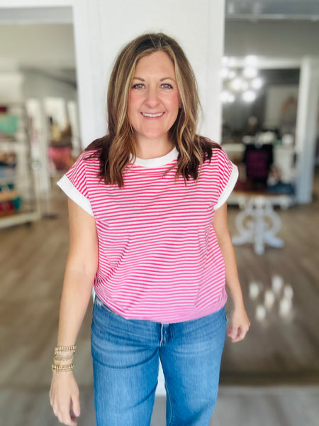 Stripe Top Pink