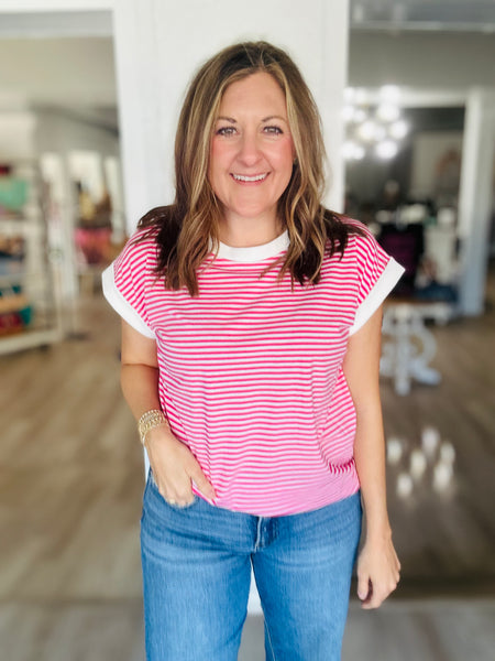 Stripe Top Pink