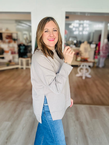 Scuba Top in Ash Mocha