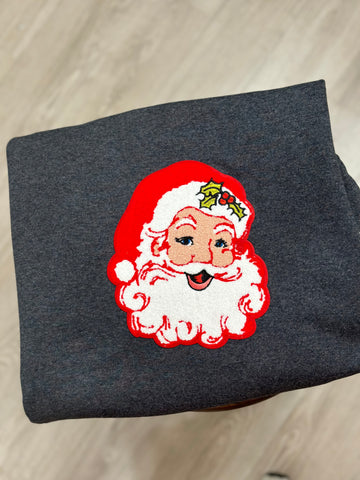 Chenille Santa Sweatshirt