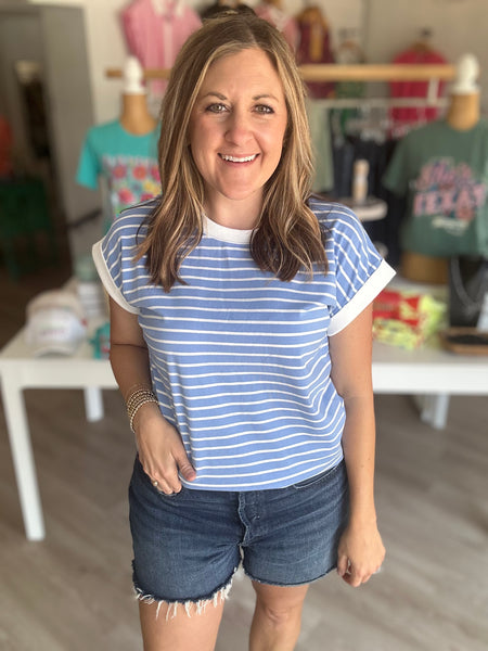 Stripe Top Blue