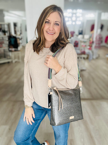 Soft Melange Basic Tee in Beige