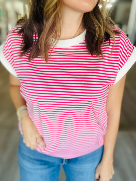 Stripe Top Pink