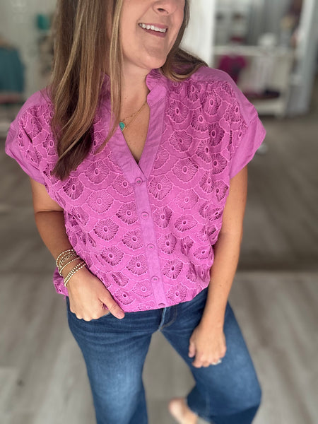 Lilac Lace Top