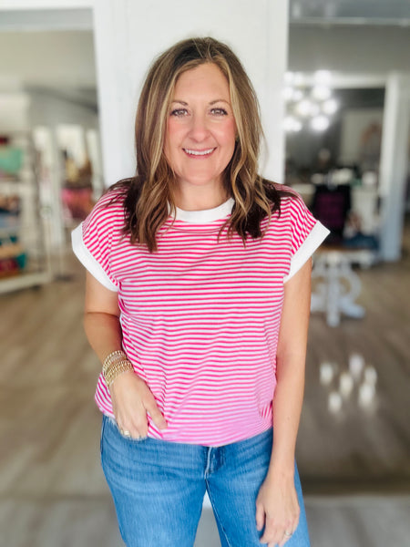 Stripe Top Pink