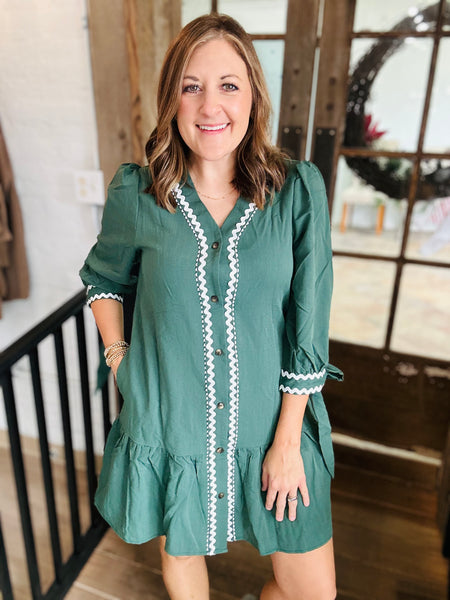 Canton Dress in Olive