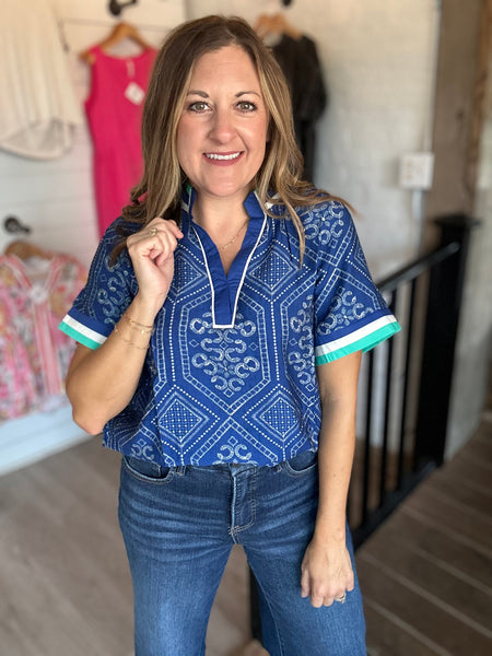 Cue the Blues Top