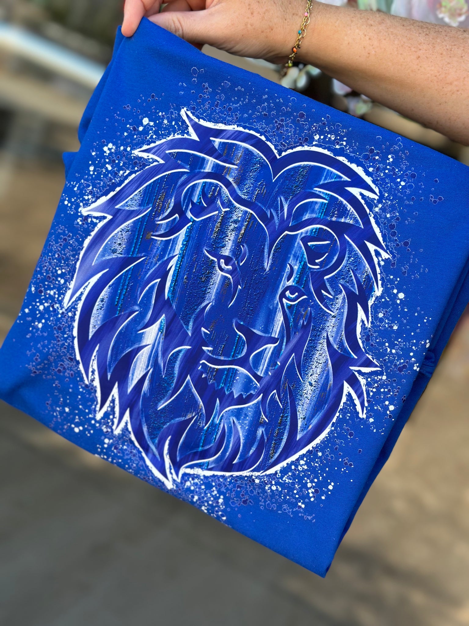 Painted Mascot - Blue Lion