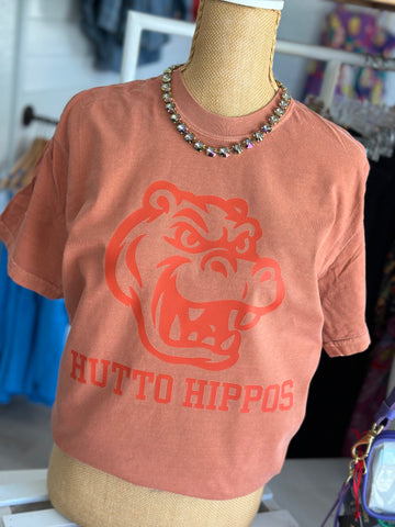 Fierce Mascot - Hutto Hippos (Orange on Orange)