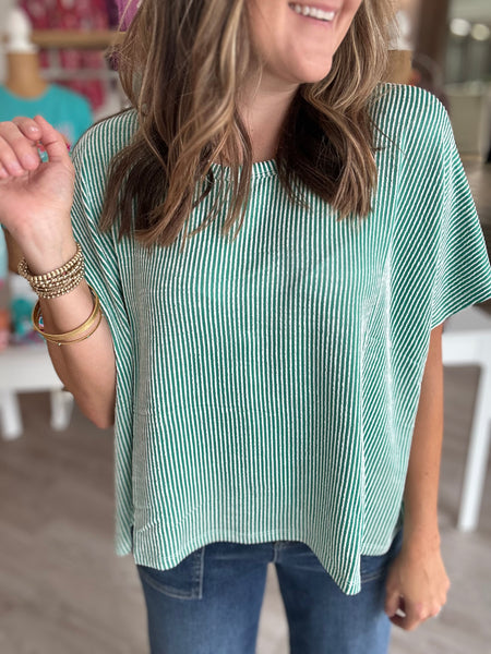 Oversized Ribbed in Kelly Green