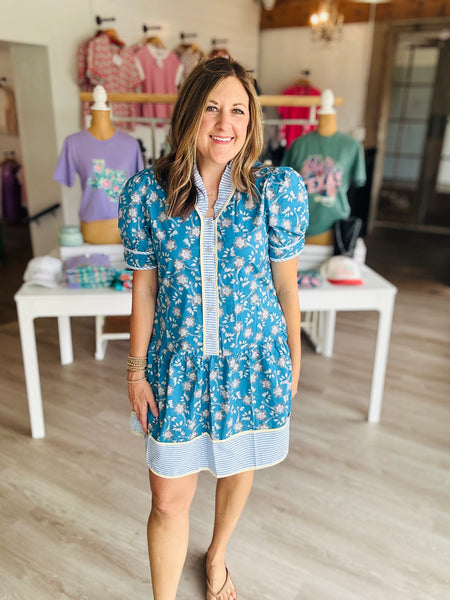 Blue Floral Dress