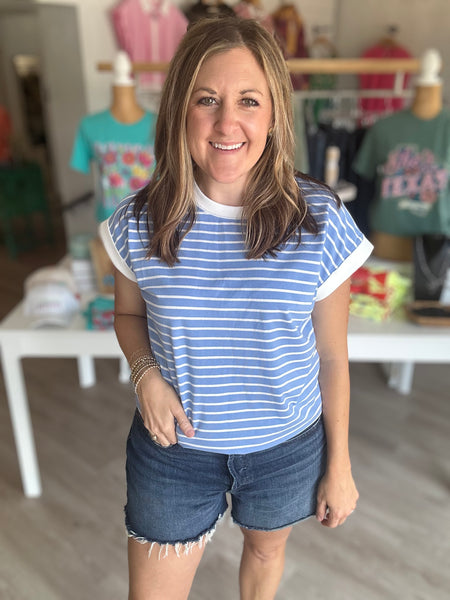 Stripe Top Blue