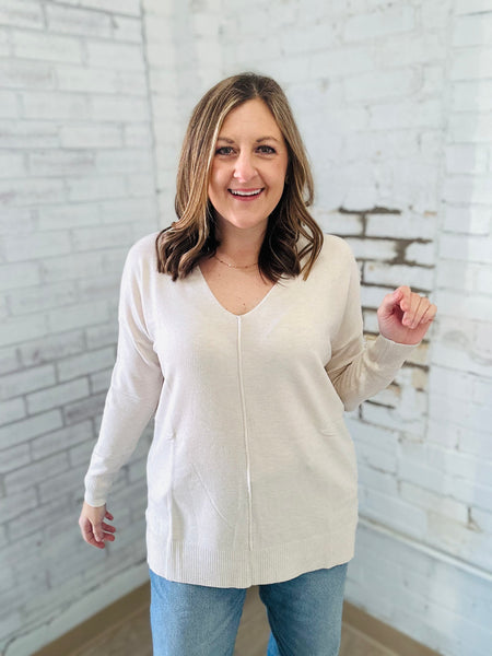 Essential Sweater in Sand Beige