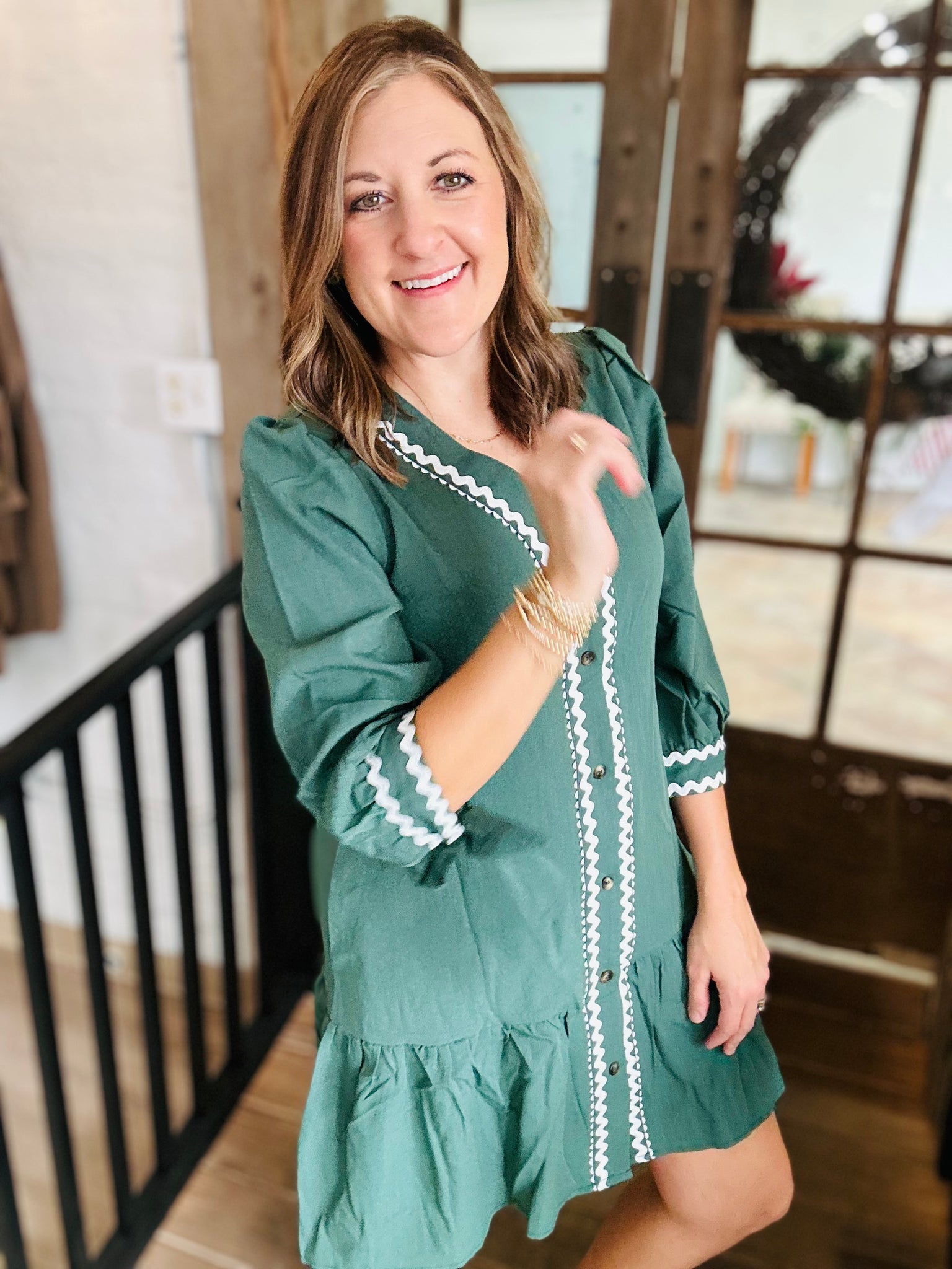 Canton Dress in Olive