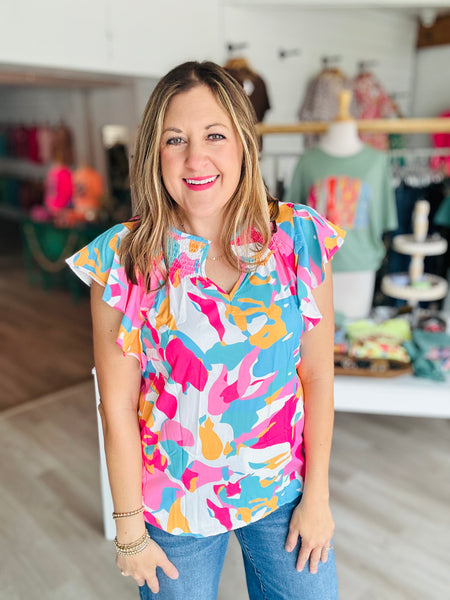 Abstract Print Top