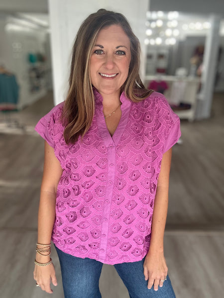 Lilac Lace Top