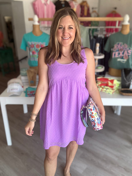 Purple V Dress
