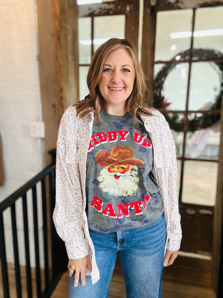 Leopard Corduroy Shacket