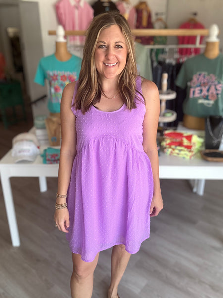 Purple V Dress