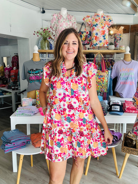 Flutter Sleeve Dress