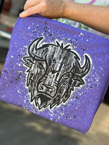 Painted Mascot - Buffalo on Purple
