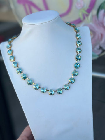 Sofia Necklace in Aqua Champagne