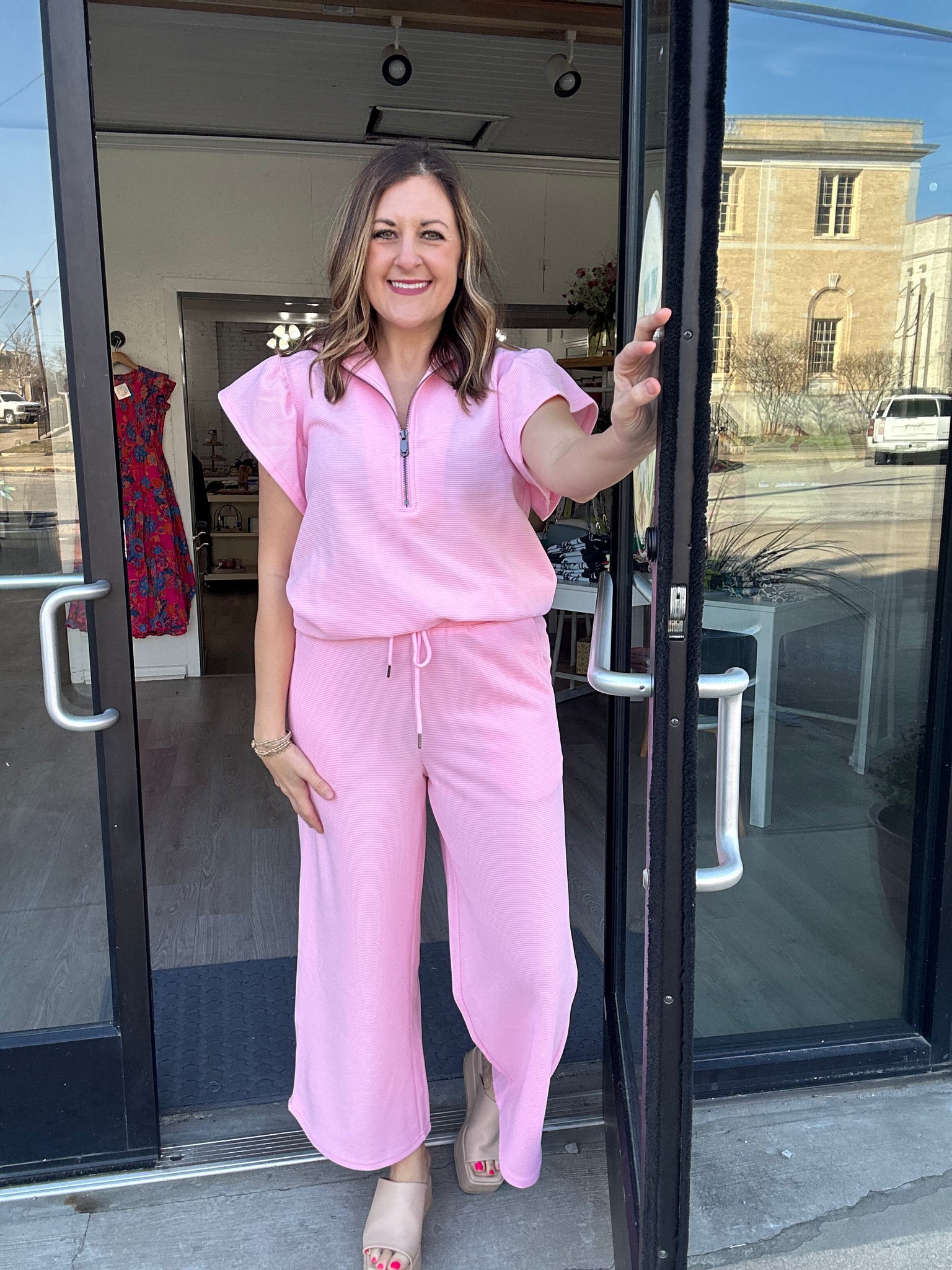On the Go Pant in Pink