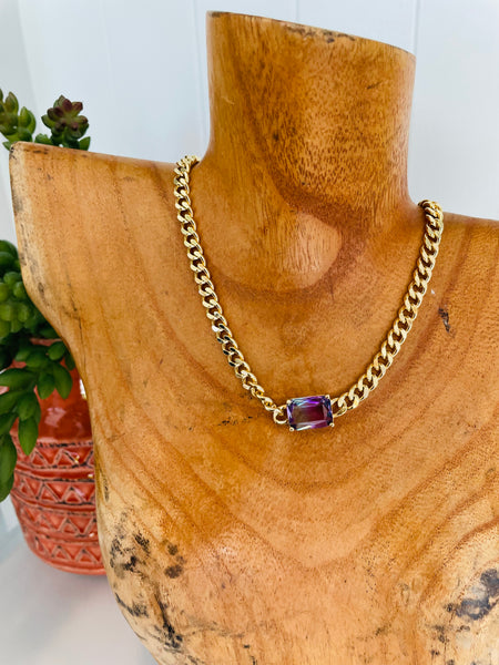 Royal Gem Purple Necklace