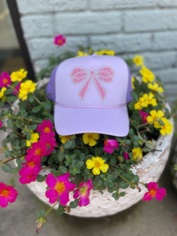 Pearl Bow Trucker in Purple